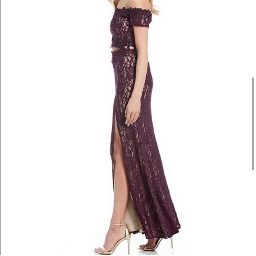 Sequin Hearts 2 Piece Lace Dress - Picture 3 of 16